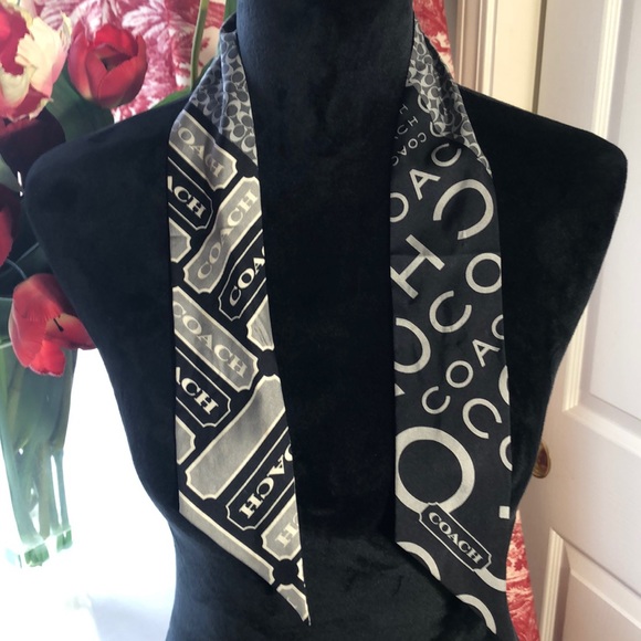 Coach 100% silk scarf - Picture 3 of 3